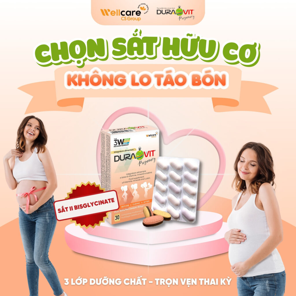 Duravit Pregnancy - Chọn sắt hữu cơ, không lo táo bón